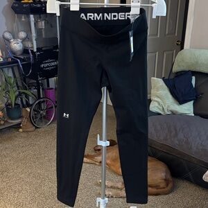 Under Armour Jet Black Active Leggings SZ M
